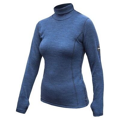 SENSOR MERINO BOLD dámské triko roll neck dl.rukáv cool blue – Hledejceny.cz