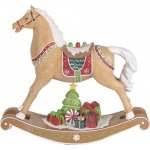 Hnědá vánoční dekorace houpací koník s dárky 26*7*24 cm Clayre & Eef – Hledejceny.cz