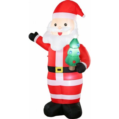Outsunny Nafukovací Santa Claus 2,43 m | červený – Hledejceny.cz