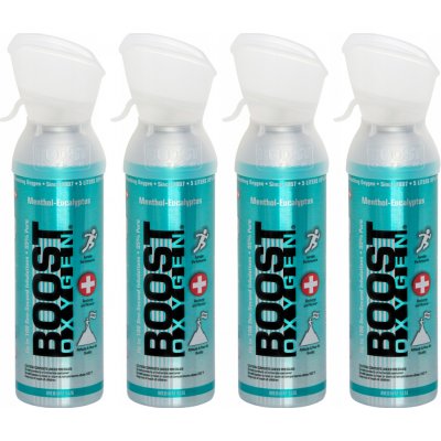 Boost Oxygen doplňkový kyslík v plechovce Mentol Eukalyptus Střední 4x5L – Hledejceny.cz