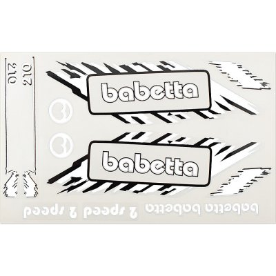 Sada samolepek Babetta - bílá | Zboží Auto