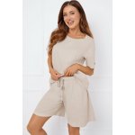 Italian Fashion letní dámský komplet Isola bavlna béžový – Zboží Mobilmania