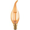 Žárovka Eglo 110071 LED celoskleněná žárovka E14 Vintage filament CF35 plamínek 4W/28W 300lm 1700K GOLD DIM stmívatelná