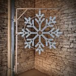 DECOLED Easy Fix 2D LED světelná vločka II, Ø 86 cm, ledově bílá 3D tisk, sada na veřejné osvětlení, hliník – Hledejceny.cz