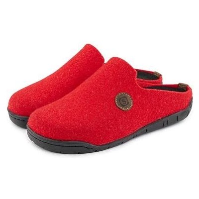Vlnka dámské filcové papuče Dominika červená – Zboží Mobilmania