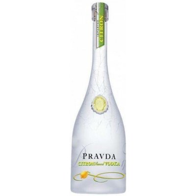 Vodka Pravda Citron 37,5% 0,05 l (čistá flaša) – Hledejceny.cz