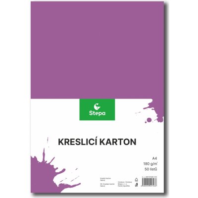 Kreslicí karton A4 180 gr 50 lis fialová – Zboží Dáma