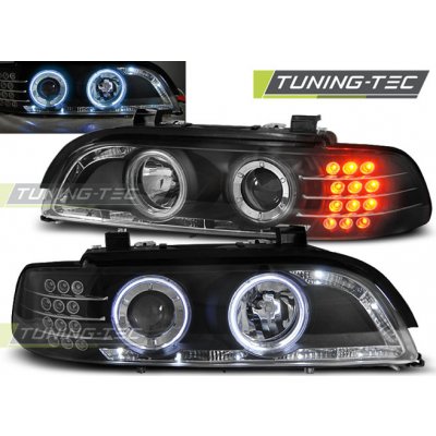 Tuning-Tec Přední čirá LED světla BMW 5 E39 (1995 - 2003) - černé - Angel Eyes – Hledejceny.cz