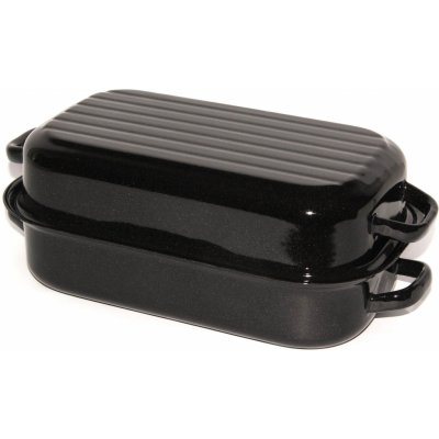 BELIS Smaltovaný dvoupekáč s žebrováním 40 cm 37240-00400005 – Zboží Dáma