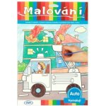 SMT Creatoys Malování auta omalovánky 12ks A4 s barvami a se štětcem na kartě – Zboží Dáma