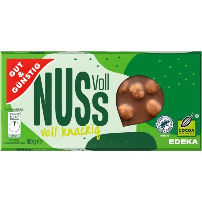 Gut & Günstig Mléčná s celými lískovými ořechy 100 g – Hledejceny.cz