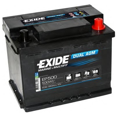 Exide Dual 500A EP500 12V 60Ah