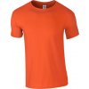 Pánské Tričko Měkčené tričko Gildan SoftStyle s krátkým rukávem Oranžová G64000