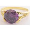 Prsteny Klenoty Budín Luxusní mohutný zásnubní prsten s fialovým ametystem 226041116