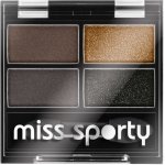 Miss Sporty Studio Colour Quattro Eye Shadow oční stíny 414 100% Smokey 3,2 g – Zboží Dáma