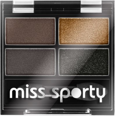 Miss Sporty Studio Colour Quattro Eye Shadow oční stíny 414 100% Smokey 3,2 g