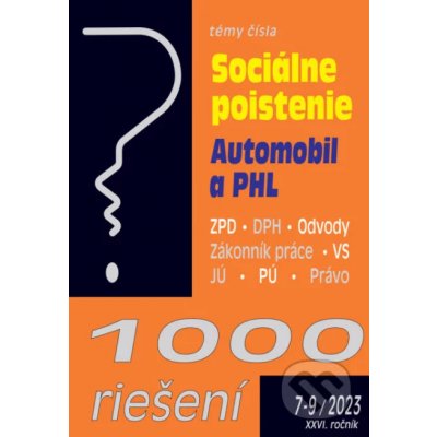 1000 riešení č. 7-9 / 2023 - Sociálne poistenie - zmeny - Poradca s.r.o. – Zbozi.Blesk.cz