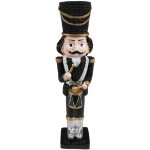 Vánoční černá dekorace socha Louskáček s bubínkem - 5*4*16 cm - Clayre & Eef – Hledejceny.cz