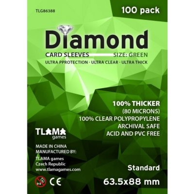 TLAMA Games Obaly na karty 63,5x88mm Standard Diamond, 100 ks – Zboží Živě