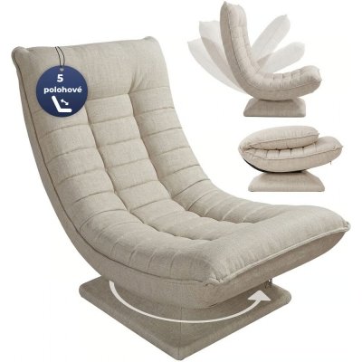 Casaria Aberdeen 87 x 60 x 105 cm béžová 109637 – Hledejceny.cz