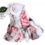 Fashionstyle hedvábný čínský šátek Lotosové květy C – Zboží Mobilmania