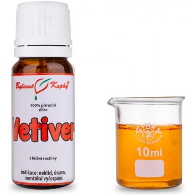 Bylinné kapky Vetiver 100 % přírodní silice esenciální olej 10 ml – Hledejceny.cz