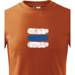 Canvas dětské tričko Turistická značka modrá, oranžová 2079