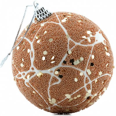 DECOLED Plastová koule prům. 8 cm vínová flitr – Hledejceny.cz