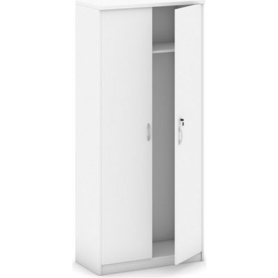 Mirelli, Šatní skříň s výsuvem 800 x 400 x 1800 mm, bílá – Zboží Mobilmania