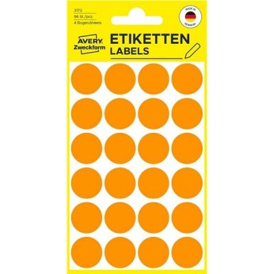 Avery Zweckform 3173 etikety 18mm 4 ks neon oranžová – Hledejceny.cz