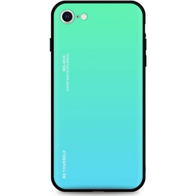 Pouzdro TopQ LUXURY iPhone SE 2022 pevný duhový zelený