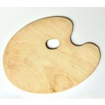 Malířská paleta ovál 195×270 mm voskovaná dřevo | paleta na míchání barev oválná dřevěná 195x270 voskovaná pro malování akryl olej tempera ateliér škola – Sleviste.cz