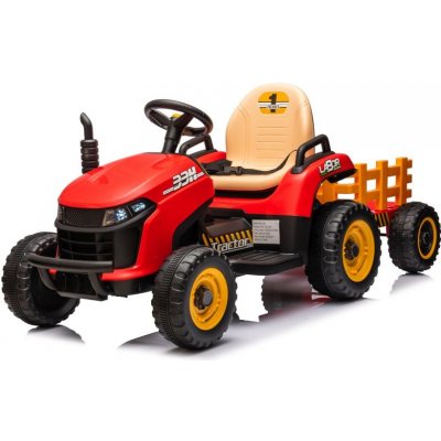 Mamido elektrický traktor BBH-030 s přívěsem červená