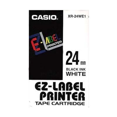 CASIO originální páska do tiskárny štítků, CASIO XR-24WE1, černý tisk/bílý podklad, nelam (XR-24WE1) – Hledejceny.cz