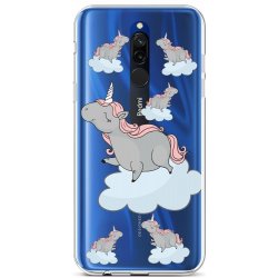 Pouzdro TopQ Xiaomi Redmi 8 silikon Grey Unicorns