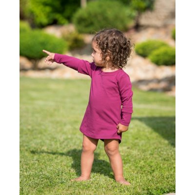 JOŽÁNEK Dívčí tričko dlouhý rukáv různé barvy cyklámen – Zboží Mobilmania