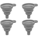 Ruhhy 20758 Skládací silikonový trychtýř 4 ks, šedý – Zboží Dáma