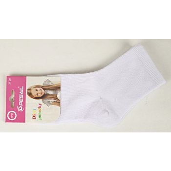 PESAIL Dívčí bavlněné ponožky bílé