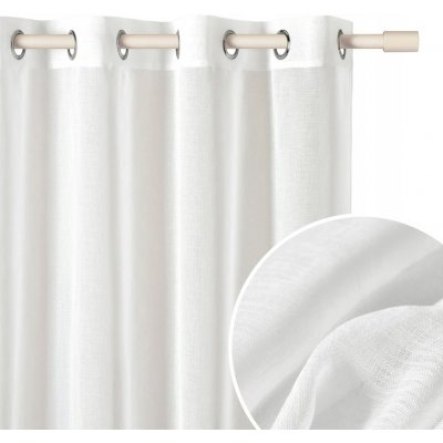 Záclona Room99 bílá hladká polyester 250 x 250 cm na kolečkách – Hledejceny.cz