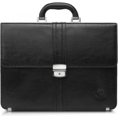 Paolo Peruzzi pánská kožená aktovka do ruky a přes rameno 2 černá – Zboží Dáma