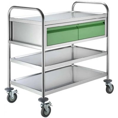 MOBILE 322 vozík 2-policový 2-zásuvkový 860 x 540 x 940 mm zásuvky zelené – Hledejceny.cz