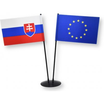 Komplet stolních vlaječek SR a EU s dvouramenným stojánkem Alerion – Hledejceny.cz