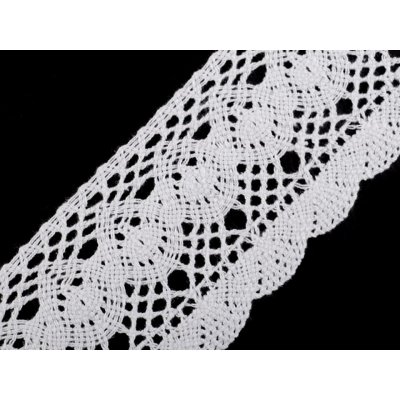 Bavlněná krajka paličkovaná šíře 75 mm Varianta: 1 bílá, Balení: 1 m – Zbozi.Blesk.cz