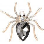 Gaira brož Pavouk 312934 Gold šedá – Zboží Dáma