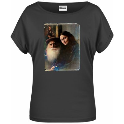 NakupTextil Limitovaná edice Mona Lisa + Leonardo Da Vinci černá – Sleviste.cz