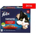 Felix Fantastic s kuřetem hovězím králíkem a jehněčím v želé 24 x 85 g – Zboží Mobilmania