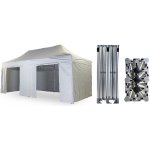 TENTino BIG HEXAGON EXTRA HIGH ROOF 4x8 m 5A - ŠEDÁ – Hledejceny.cz