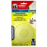 Den Braven Transparentní oboustranná páska Nano clear Debbex 19 x 2 mm x 2,5 m – Zboží Mobilmania