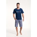 Luna 718 pánské pyžamo krátké modré – Zboží Mobilmania