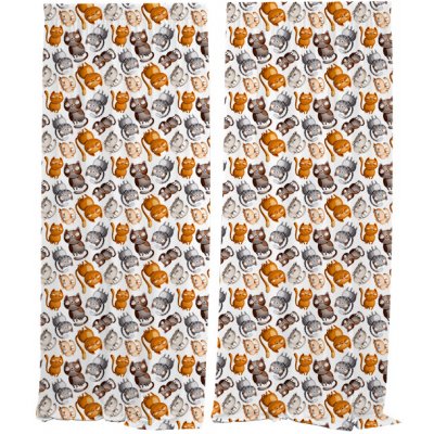 IMPAR Závěsy Cats (Rozměr : 140x250, Materiál: Interlock) – Hledejceny.cz
